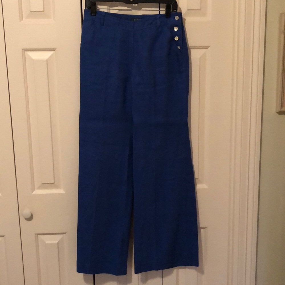 Ralph Lauren cobalt blue linen pants